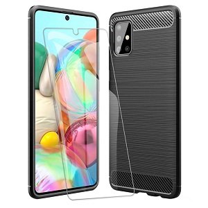 Samsung Galaxy A71 Shockproof Case Cover + Free Tempered Glass Screen Protector Samsung Galaxy A71 Shockproof Case Cover + Free Tempered Glass Screen Protector
